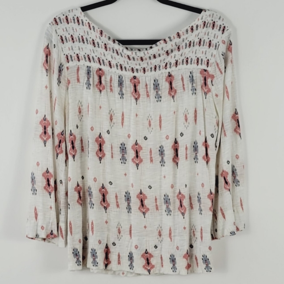 Lucky Brand Shirt Blouse Aztec Print - Picture 3 of 5